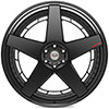 4Play Wheels 4pf5-24140-6d55-76b1-b | 4PLAY Wheel 24x14 4PF5 Gloss Black Barrel with Matte Center Rim Ram Rebel 1500 6 Lug 2019-2022; 2019-2022 Alternate Image 2