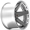 4Play Wheels 4pf5-24140-8650-76bg-p | 4PLAY Wheel 24x14 4PF5 Polished Barrel with Tinted Clear Center Rim Hummer H1 1992-2006; 1992-2006 Alternate Image 1