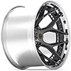 4Play Wheels 4pf6-24140-8650-76bg-p | 4PLAY Wheel 24x14 4PF6 Polished Barrel with Tinted Clear Center Rim Hummer H1 1992-2006; 1992-2006 Alternate Image 1