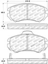 Stoptech 308.09240 | StopTech Street Brake Pads Kia Soul, Front; 2010-2013 Alternate Image 1