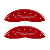 MGP 12181SCLRRD | 4 Caliper Covers Engraved Front Cursive/Challenger Engraved Rear RT Red finish silver ch; 2016-2021 Alternate Image 1