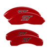 MGP 10119SST1RD | 4 Caliper Covers Engraved Front & Rear No bolts/ST Red finish silver ch; 2011-2014 Alternate Image 7