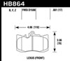 Hawk Performance HB864F.661 | Hawk 13-17 Lexus GS350/GS350 F Sport / 12-17 Lexus IS350 HPS Street Front Brake Pads; 2013-2017 Alternate Image 2