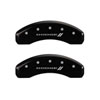 MGP 12059SDD3BK | 4 Caliper Covers Engraved Front & Rear With stripes/Dodge Black finish silver ch; 2010-2010 Alternate Image 2