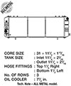 CSF 2572 | 88-90 Jeep Cherokee 4.0L Heavy Duty 3 Row All Metal Radiator; 1988-1990 Alternate Image 5