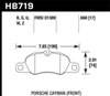 Hawk Performance HB719B.668 | Hawk 13-16 Porsche 911 Front HPS 5.0 Brake Pads; 2013-2016 Alternate Image 2