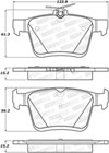 Stoptech 309.17610 | StopTech Sport Brake Pads Volkswagen Golf R, Rear; 2015-2017 Alternate Image 1