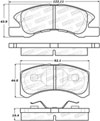 Stoptech 308.17310 | StopTech Street Brake Pads Mitsubishi Mirage, Front; 2014-2017 Alternate Image 1