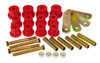 Prothane 7-1056 | 62-67 Chevy Nova HD Spring & Shackles Bushings - Red; 1962-1967 Alternate Image 1