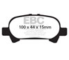 EBC dp41715r | 00-04 Toyota Avalon 3.0 Yellowstuff Rear Brake Pads; 2000-2004 Alternate Image 6