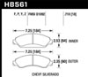 Hawk Performance HB561Y.710 | Hawk 07 Chevy Tahoe LTZ Front LTS Brake Pads; 2007-2007 Alternate Image 1