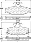 Stoptech 305.04130 | StopTech Street Select Brake Pads Pontiac Firebird, Rear; 1989-1997 Alternate Image 1