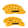 MGP 10119SFRDYL | 4 Caliper Covers Engraved Front & Rear Oval logo/Ford Yellow finish black ch; 2011-2014 Alternate Image 6