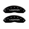 MGP 42007SMOPBK | 4 Caliper Covers Engraved Front & Rear MOPAR Black finish silver ch; 2012-2012 Alternate Image 1