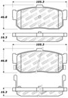 Stoptech 309.05400 | StopTech Sport Brake Pads Nissan Altima, Rear; 1993-2001 Alternate Image 2