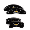 MGP 14212FBOWYL | 2 Caliper Covers Engraved Front Bowtie Yellow Finish Black Char 1999 Chevrolet Tahoe; 1997-2000 Alternate Image 1