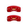 MGP 14247SBRCRD | 4 Caliper Covers Engraved F & R Chevy Racing Red Finish Silver Char 2018 Chevrolet Equinox; 2018-2022 Alternate Image 6