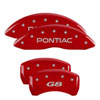 MGP 18011SPG8RD | 4 Caliper Covers Engraved Front Pontiac Engraved Rear G8 Red finish silver ch; 2008-2009 Alternate Image 7