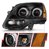 ANZO 111530 | 2007-2012 GMC Acadia Projector Headlights Balck Housing; 2007-2012 Alternate Image 2