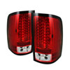 SPYDER 5014955 | Spyder GMC Sierra 3500 1500/2500/3500HD Denali (Not fit Dually 4 Rear Wheels) LED Tail Lights - Red Clear - (ALT-YD-GS07-LED-RC); 2007-2012 Alternate Image 1