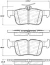 Stoptech 308.16650 | StopTech Street Brake Pads Ford Escape, Rear; 2017-2018 Alternate Image 2