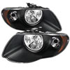 SPYDER 9025273 | Xtune Chrysler Town & Country 05-07 Crystal Headlights Black HD-JH-CHRTC05-AM-BK; 2005-2007 Alternate Image 1