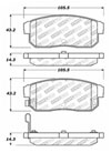 Stoptech 305.10080 | StopTech Street Select Brake Pads Mazda RX-8, Rear; 2004-2011 Alternate Image 1