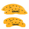 MGP 34015SGMCYL | 4 Caliper Covers Engraved Front & Rear GMC Yellow finish black ch; 2015-2020 Alternate Image 7