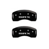 MGP 35002SSRXBK | 4 Caliper Covers Engraved Front Cursive/Cadillac Engraved Rear SRX Black finish silver ch; 2004-2009 Alternate Image 2