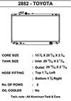 CSF 2882 | 93-98 Toyota Supra Radiator; 1993-1998 Alternate Image 1