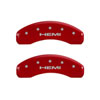 MGP 55001SHEMRD | 4 Caliper Covers Engraved Front & Rear Hemi Red finish silver ch; 2012-2012 Alternate Image 2