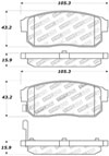 Stoptech 308.09000 | StopTech Street Brake Pads Nissan Sentra SE-R To 3/03, Rear; 2003-2003 Alternate Image 1