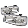 SPYDER 5012500 | Spyder Ford Bronco 1PC LED ( Replaceable LEDs ) Crystal Headlights - Chrome - (HD-YD-FB92-1PC-C); 1992-1996 Alternate Image 1