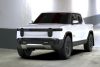 Rally Armor mf18urblkdgry | 2022 Rivian R1T Black UR Mud Flap w/ Dark Grey Logo Alternate Image 1