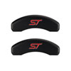 MGP 10119SST1RD | 4 Caliper Covers Engraved Front & Rear No bolts/ST Red finish silver ch; 2011-2014 Alternate Image 3