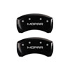 MGP 12199SMOPBK | 4 Caliper Covers Engraved Front & Rear MOPAR Black finish silver ch; 2013-2016 Alternate Image 2