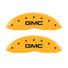 MGP 34015SGMCYL | 4 Caliper Covers Engraved Front & Rear GMC Yellow finish black ch; 2015-2020 Alternate Image 2