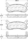 Stoptech 308.06360 | StopTech Street Brake Pads Mazda Protege Front Caliper Cast# 22-14, Rear; 1995-1998 Alternate Image 1