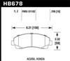 Hawk Performance HB678Y.709 | Hawk 2006-11 Honda Ridgeline 2009-13 Acura TL Street LTS Front Brake Pads; 2006-2013 Alternate Image 2