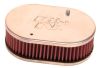 K&N Engineering 569105 | K&N Universal Custom Air Filter - Oval - Red - 51mm Neck Flange Alternate Image 1