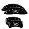 MGP 21191SCRKBK | 4 Caliper Covers Engraved Front & Rear Circle K/Kia Black Finish Silver Char 2018 Kia Stinger; 2017-2017 Alternate Image 1