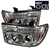 SPYDER 5012036 | Spyder Toyota Tundra Halo LED ( Replaceable LEDs ) Projector Headlights - Chrome - (PRO-YD-TTU07-HL-C); 2007-2013 Alternate Image 1