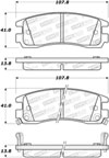 Stoptech 308.06980 | StopTech Street Brake Pads Pontiac Grand Am, Rear; 1999-2005 Alternate Image 1