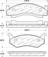 Stoptech 308.01230 | StopTech Street Brake Pads Dodge B300 3 Rear Shoe, Front; 1975-1975 Alternate Image 1