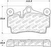 Stoptech 308.09780 | StopTech Street Brake Pads Porsche Cayenne, Rear; 2004-2006 Alternate Image 1