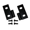 Rugged Ridge 11202.03 | 76-06 Jeep CJ / Jeep Wrangler Black Lower Door Hinge Brackets; 1976-2006 Alternate Image 1