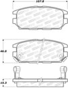 Stoptech 308.05320 | StopTech Street Brake Pads Mitsubishi Eclipse, Rear; 2006-2012 Alternate Image 1