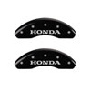 MGP 20208FHONBK | Front set 2 Caliper Covers Engraved Front Honda Black finish silver ch; 2009-2019 Alternate Image 4