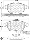 Stoptech 305.11070 | StopTech Street Select Brake Pads Audi A3, Front; 2005-2013 Alternate Image 1