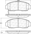 Stoptech 309.15060 | StopTech Sport Brake Pads Acura TSX, Front; 2011-2014 Alternate Image 1